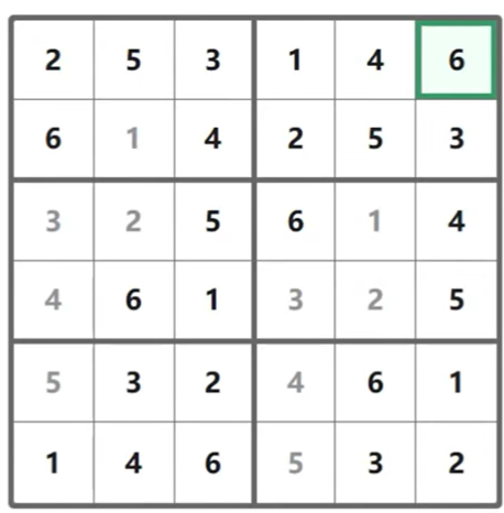 LinkedIn Mini Sudoku #128 Answer Solution