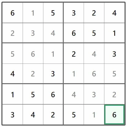 LinkedIn Mini Sudoku #70 Answer Solution