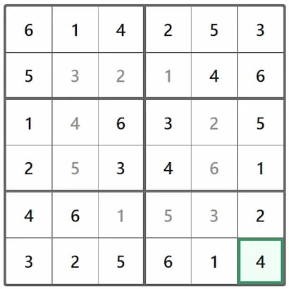 LinkedIn Mini Sudoku #82 Answer Solution